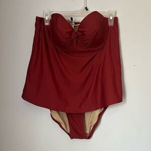 J.crew bathing suit top is size 10 bottoms a large